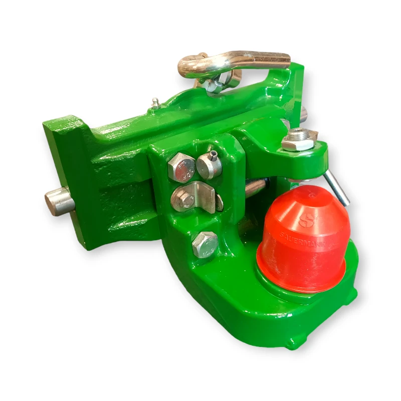 80er Zugekugel SAUERMANN HS1251KJD für JOHN DEERE mit 330mm Schlittenweite grüne Lackierung Kugeleinsatz 80er SAUERMANN HS1251KJD für JOHN DEERE