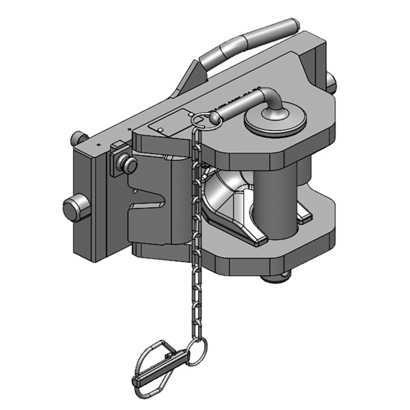 Anhängekupplung Scharmüller 033306031A02 330mm Spielbegrenzer für CUNA-Zugösen Traktorentechnik Scharmüller Zugmaul Standard mit Adapterplatte 03.3306.031-A02