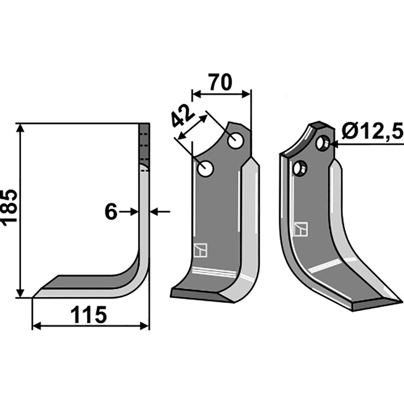 Sicma (Miglianico) 4811402 Fräsmesser, linke Ausführung IHOF SIM-23L