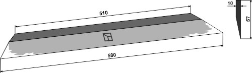 Seitenmesser 580mm