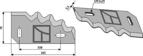Futtermischwagenmesser, rechts