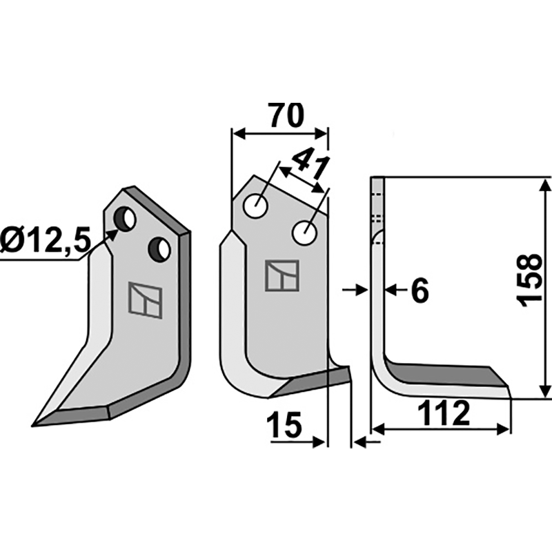 Palladino|Sandri 560104 Fräsmesser, rechte Ausführung IHOF PAL-01R