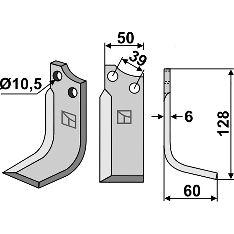 OMP-03R Fräsmesser, rechte Ausführung Ompi Fräsmesser, rechte Ausführung IHOF OMP-03R