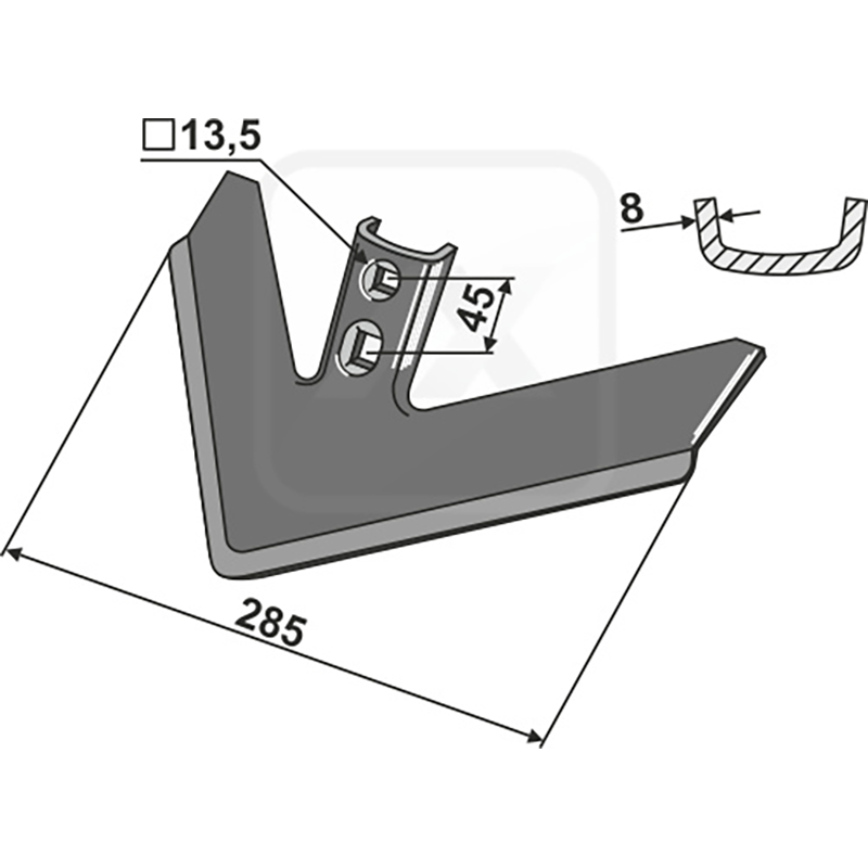Landwirtschaft Bodenbearbeitung Grubber Schare & Leitbleche Gänsefussschar 285mm Strom|Bednar|Maschio Landwirtschaft Bodenbearbeitung Grubber Schare & Leitbleche Gänsefussschar 285mm Strom|Bednar|Maschio