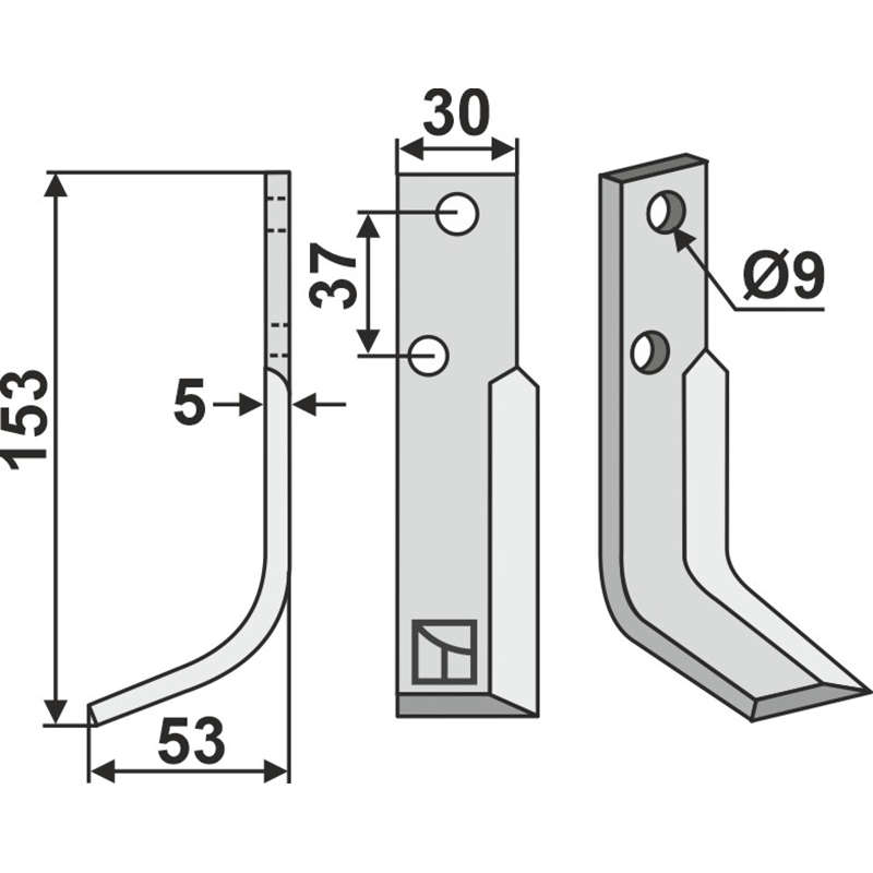 NIB-08L Fräsmesser, linke Ausführung Nibbi Bruno Fräsmesser, linke Ausführung IHOF NIB-08L