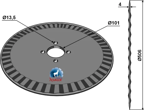 Sechscheibe Ø506x4