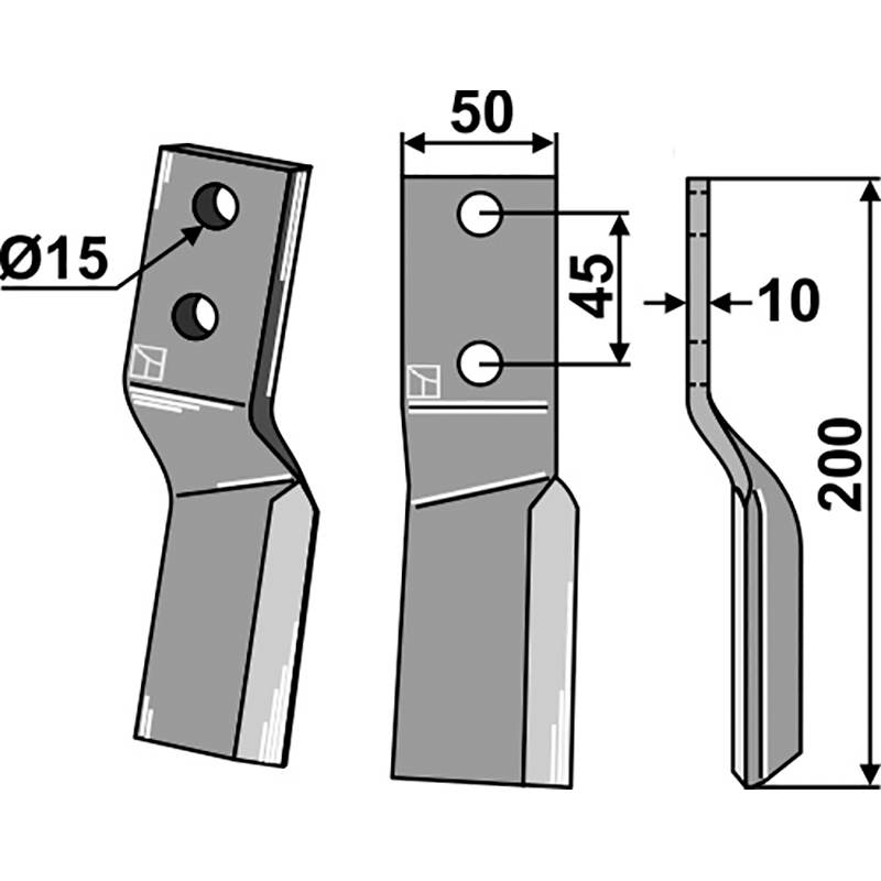 CEL-15R Rotorzinken - rechte Ausführung Celli 422526 Rotorzinken - rechte Ausführung IHOF CEL-15R