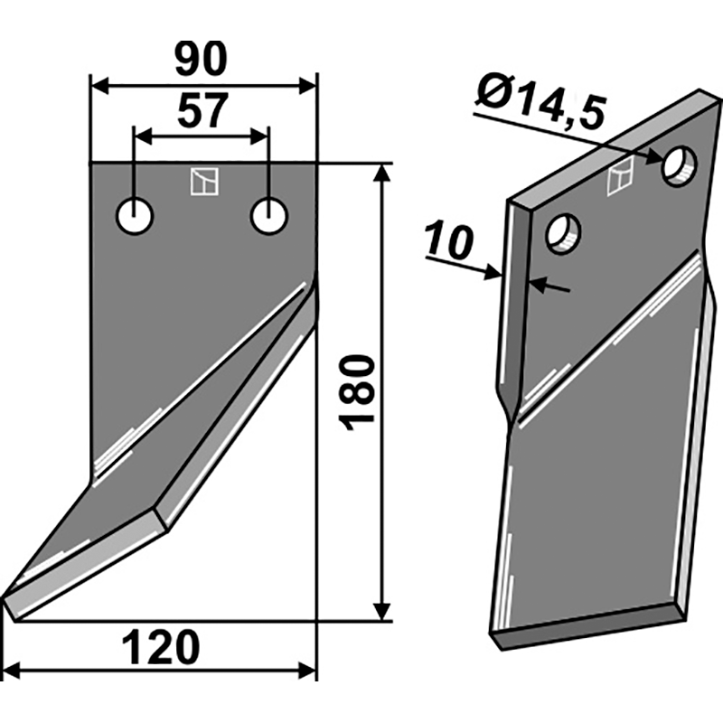 COM-13L Rotorzinken, linke Ausführung Comeb Rotorzinken, linke Ausführung IHOF COM-13L