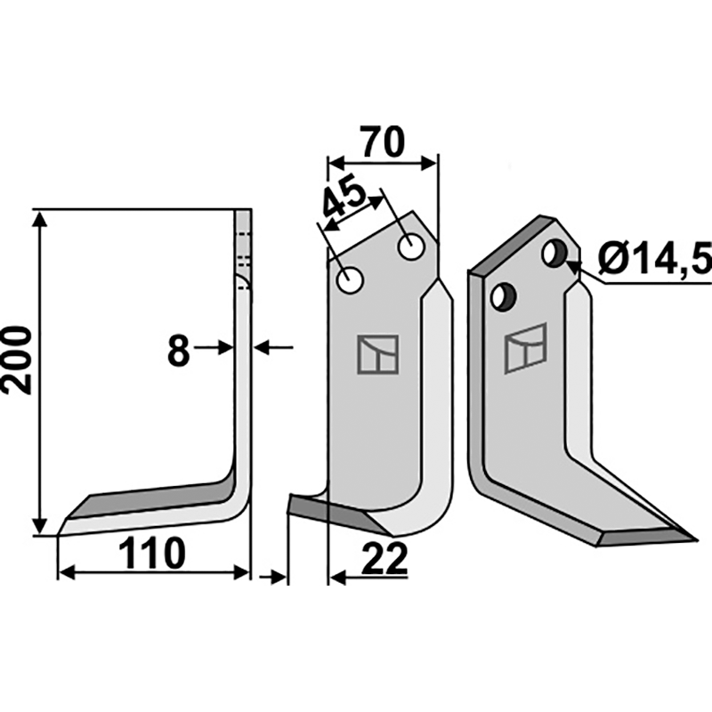Maletti 0100 080 Fräsmesser, linke Ausführung IHOF MAL-07L