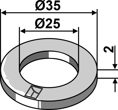 Unterlegscheibe Ø35x2xØ25 - DIN988
