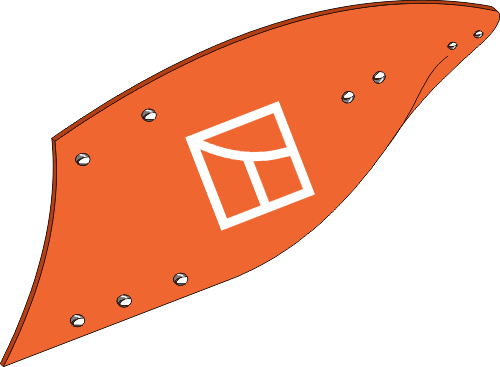 39.0056 Pflugteil Streichblech einteilig - links (30.23.657G) 39.0056 Pflugteil Streichblech einteilig - links (30.23.657G) passend für Naud