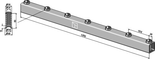 Zinkenträgerrohr 1200mm