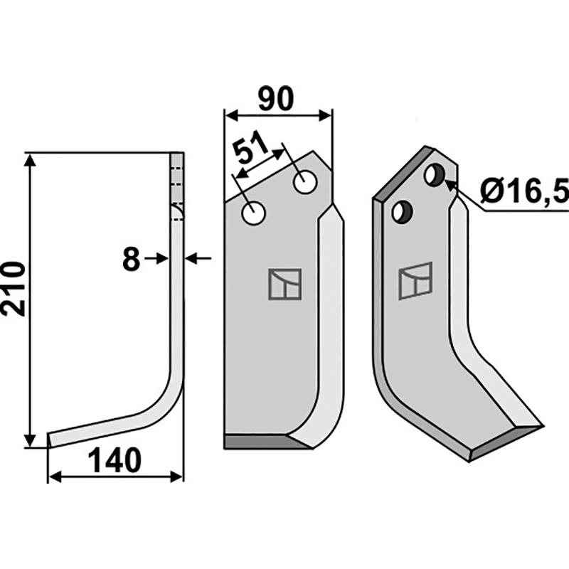 Howard 9950 Fräsmesser, linke Ausführung IHOF HOW-20L