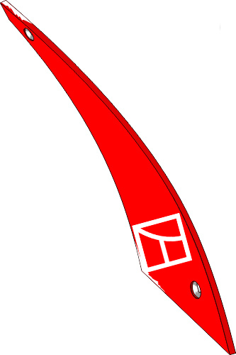 33.0058 Pflugteil Streichblech-Streifen - rechts (KK083211) passend für Kverneland