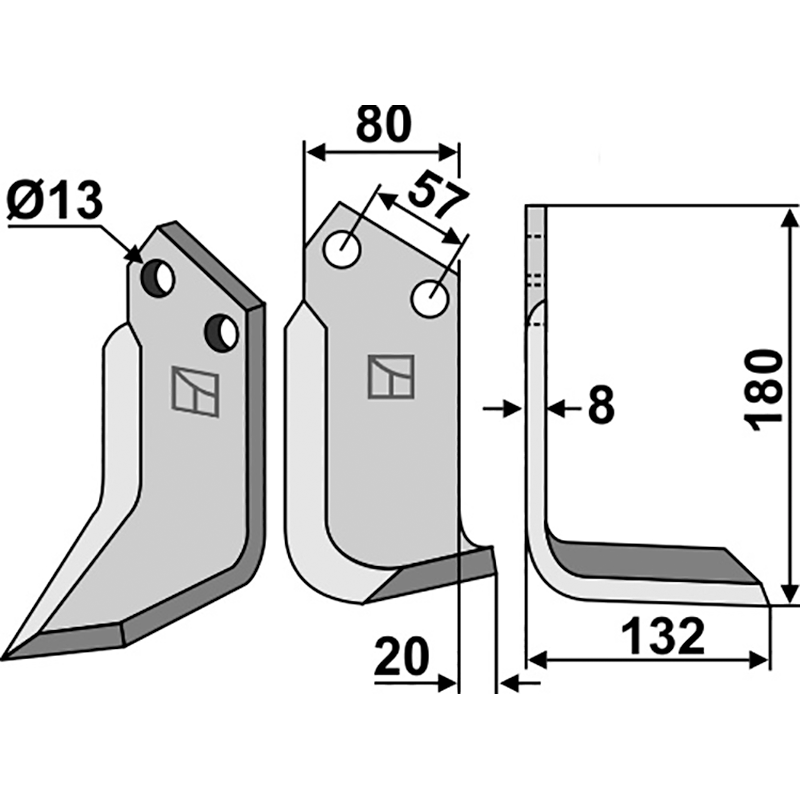 HOW-06R Fräsmesser, rechte Ausführung Howard 73000103904V Fräsmesser, rechte Ausführung IHOF HOW-06R