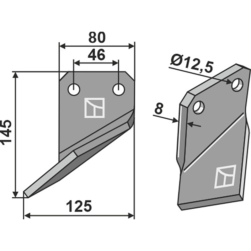 Massano M40.0109 Rotorzinken, linke Ausführung IHOF MSA-13L