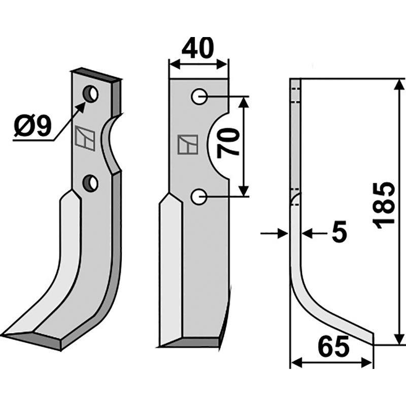 FOR-03R Fräsmesser, rechte Ausführung Fort Fräsmesser, rechte Ausführung IHOF FOR-03R