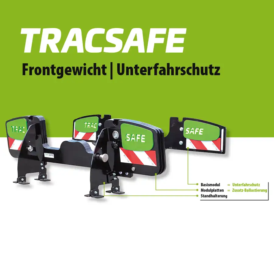 Tracsafe Zusatzgewicht für Traktoren Frontgewicht und Unterfahrschutz