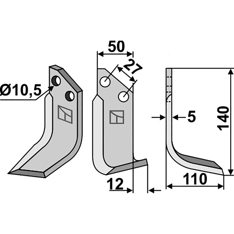 Muratori 12014200 Fräsmesser, rechte Ausführung IHOF MUR-09R