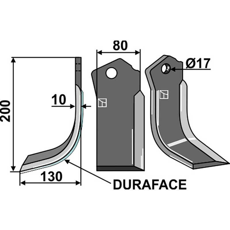Celli 722575 Fräsmesser DURAFACE, linke Ausführung IHOF CEL-58L-DURA