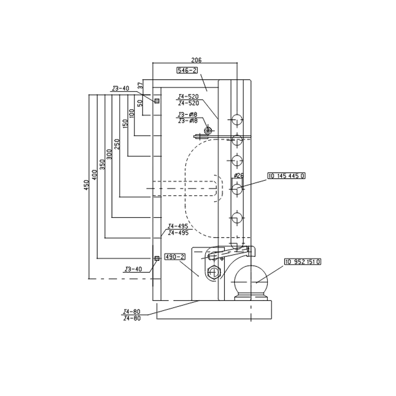 Anhängebock Scharmüller K80 SDF-Schlepper