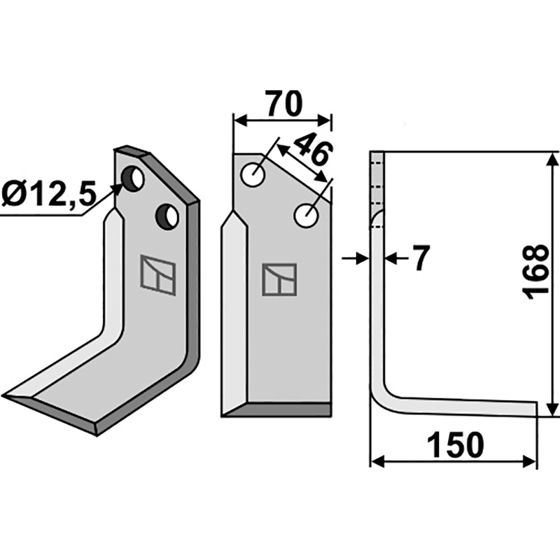 MUR-12R Fräsmesser, rechte Ausführung Muratori 12002200 Fräsmesser, rechte Ausführung IHOF MUR-12R
