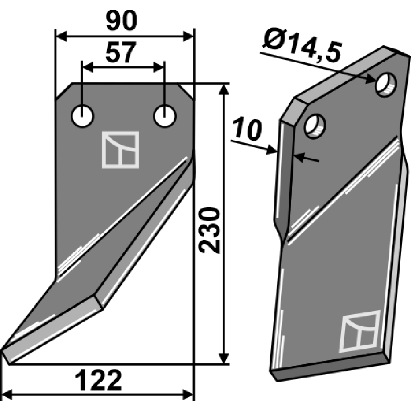 CEL-78L Fräsmesser, linke Ausführung Celli 422003 Fräsmesser, linke Ausführung IHOF CEL-78L