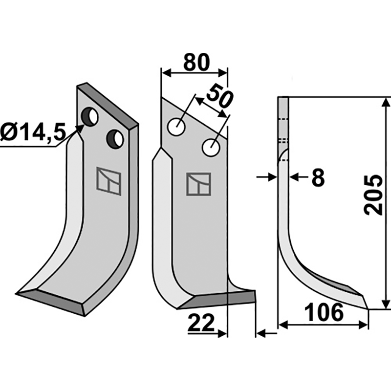 MER-03R Fräsmesser, rechte Ausführung Meritano Fräsmesser, rechte Ausführung IHOF MER-03R