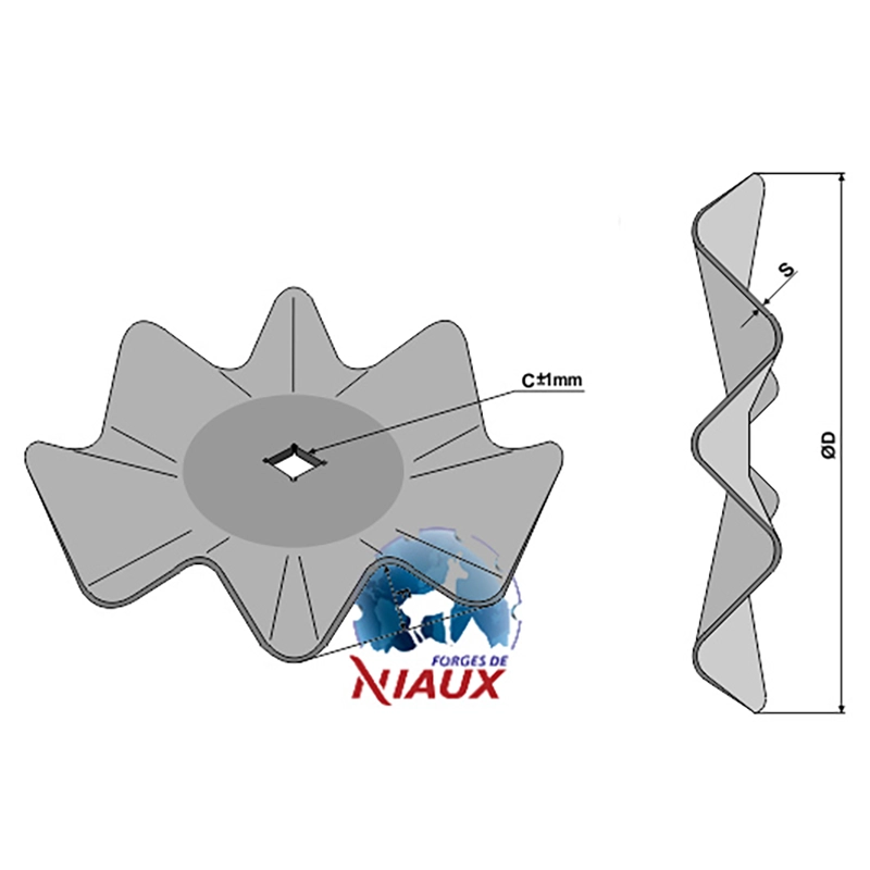 Landwirtschaft Bodenbearbeitung Scheibeneggen Scheibe gewellt Niaux Landwirtschaft Bodenbearbeitung Scheibeneggen Scheibe gewellt Niaux
