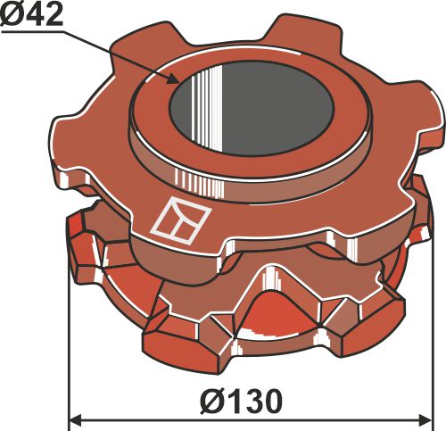 Nusskettenrad Ø130 |69-6-503 Industriehof Scherenbostel | Nusskettenrad Ø130 (69-6-503)