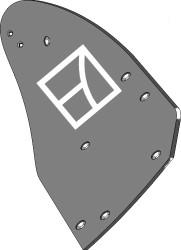 32.0071 Pflugteil Streichblech-Hinterteil C40B R - rechts (3441140) passend für Lemken