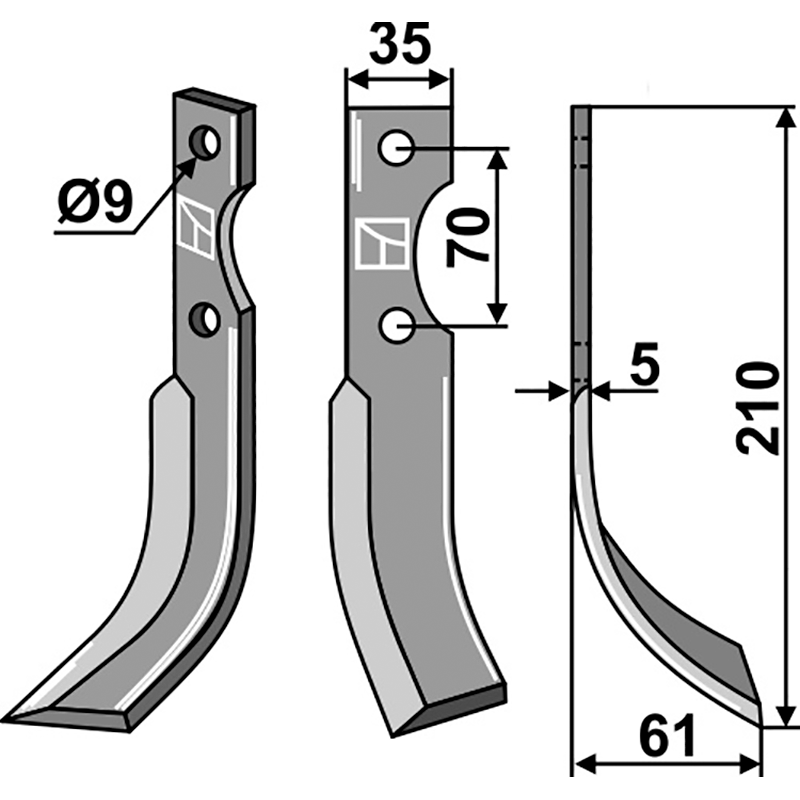 IND-413R Fräsmesser, rechte Ausführung Fischgräbe Fräsmesser, rechte Ausführung IHOF IND-413R