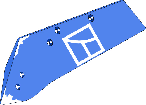 37.0038 Pflugteil Wechselspitzenschar SSP293OSL - links (—) 37.0038 Pflugteil Wechselspitzenschar SSP293OSL - links (—) passend für Rabe