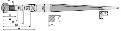 Frontladerzinken 640mm