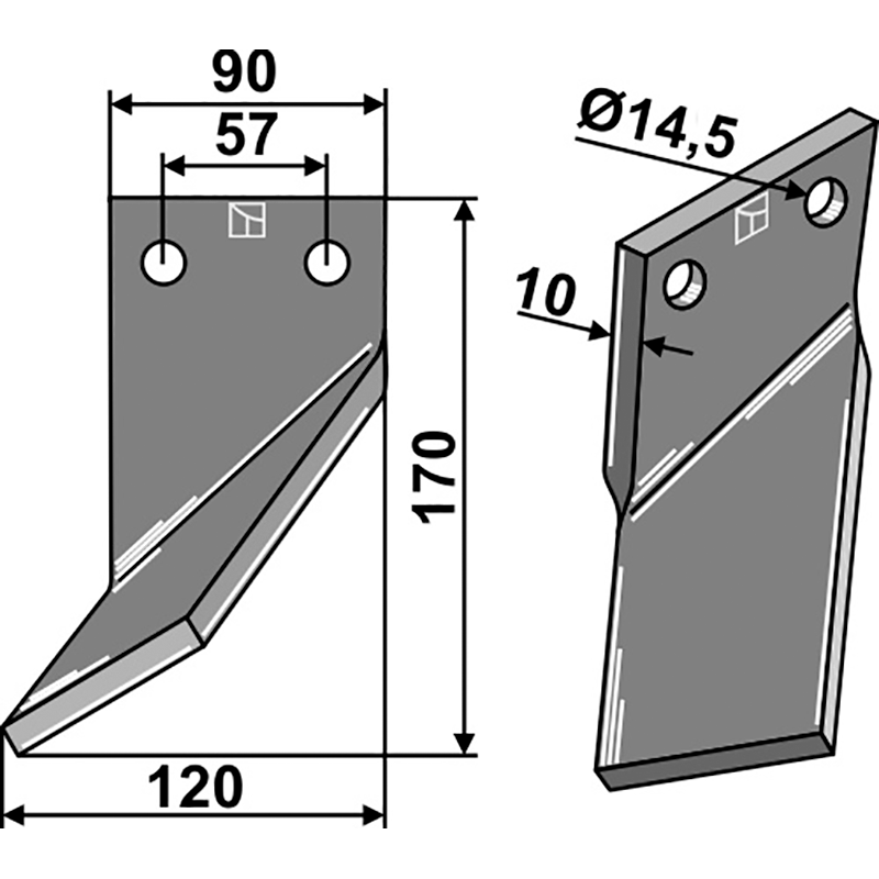 MSA-12L Rotorzinken, linke Ausführung Massano Rotorzinken, linke Ausführung IHOF MSA-12L