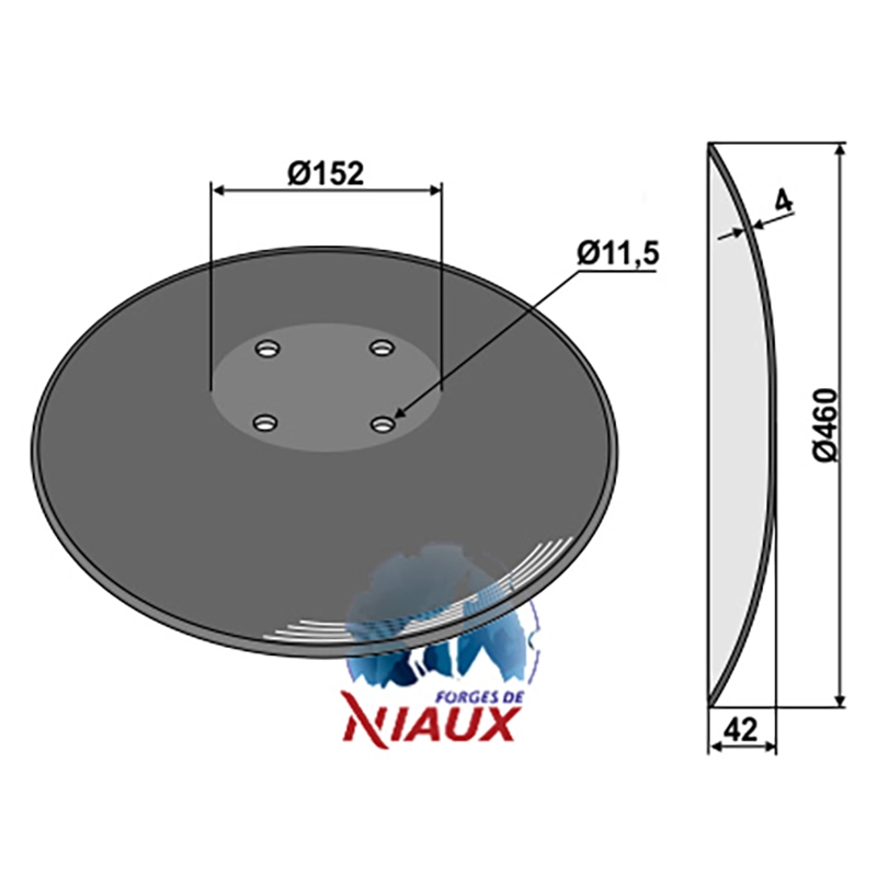 Landwirtschaft Bodenbearbeitung Scheibeneggen Scheibe mit flachem Ansatz glatt Amazone / BBG|Niaux Landwirtschaft Bodenbearbeitung Scheibeneggen Scheibe mit flachem Ansatz glatt Amazone / BBG|Niaux
