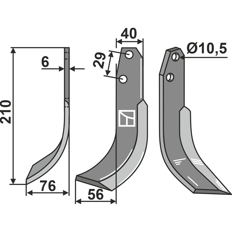 Oosterlaan Fräsmesser, linke Ausführung IHOF BER-23L
