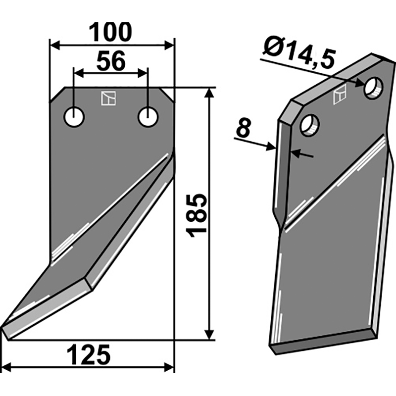 Forigo-Roteritalia G4595100 Rotorzinken, linke Ausführung IHOF FRG-16L